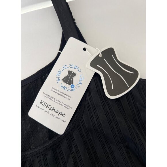 KSK Shapewear Bodysuit Slimmer Tummy Control Black shapewear Size Large - Picture 5 of 13